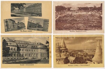 15 db MODERN Képzőművészeti Alap magyar város képeslap / 15 modern Hungarian town-view postcards