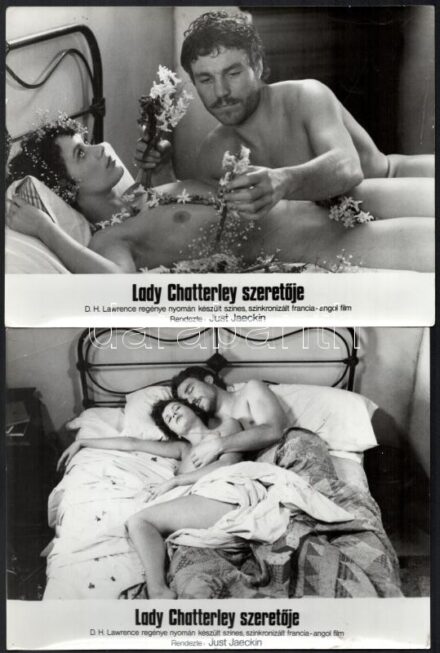 1981 ,,Lady Chatterley szeretője' című francia - angol film jelenetei és szereplői, 9 db vintage produkciós filmfotó, ezüst zselatinos fotópapíron, 18x24 cm