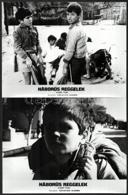 cca 1980 ,,Háborús reggelek' című albán film jelenetei és szereplői, 13 db vintage produkciós filmfotó, ezüst zselatinos fotópapíron, 18x24 cm