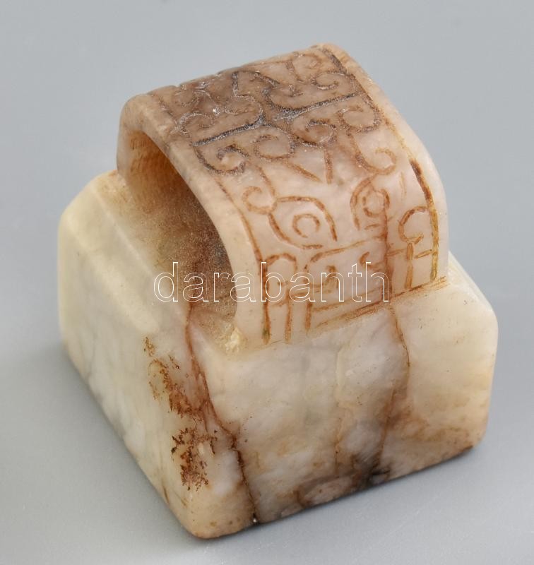 Régi, kínai pecsétnyomó. faragott kő 2,5cm / Chinese stone seal maker 2,5 cm - Image 2