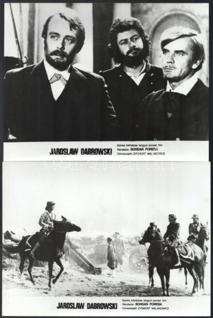cca 1979 előtt készült, ,,Jaroslaw Dabrowski' című lengyel - szovjet film jelenetei és szereplői, 13 db vintage produkciós filmfotó, ezüst zselatinos fotópapíron, 18x24 cm