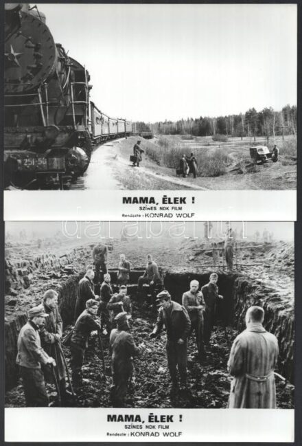 cca 1978 ,,Mama, élek!' című NDK film jelenetei és szereplői, 15 db vintage produkciós filmfotó, ezüst zselatinos fotópapíron, 18x24 cm
