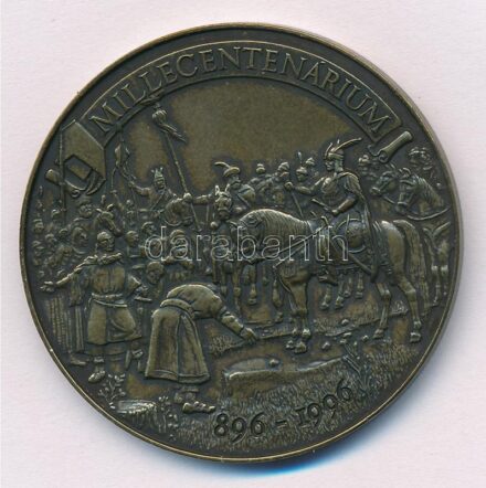 Bognár György (1944-) 1996. 'Millecentenárium' bronz emlékérem (42,5mm) T:1-