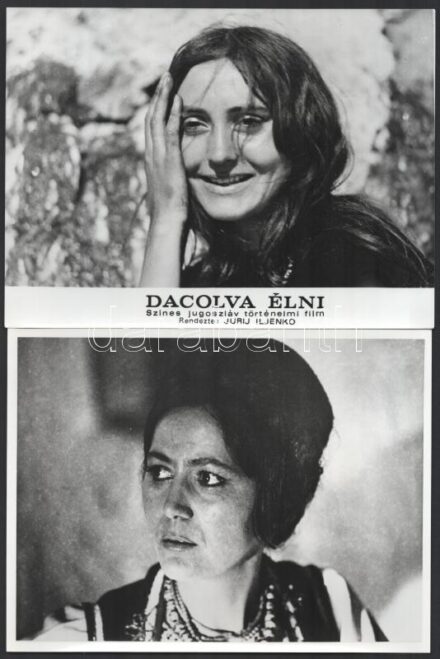 cca 1979 előtt készült a ,,Dacolva élni' című jugoszláv történelmi film jelenetei és szereplői, 13 db vintage produkciós filmfotó, ezüst zselatinos fotópapíron, 18x24 cm