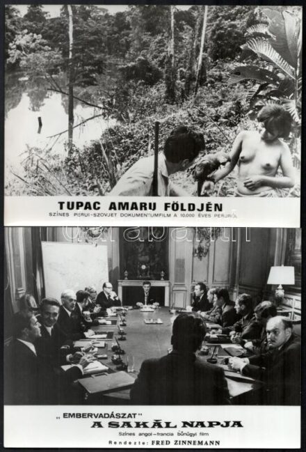 cca 1985 előtt, külföldön készült filmek - amelyeket Magyarországon is bemutattak - egy-egy jelenete, 11 db vintage produkciós filmfotó, ezüst zselatinos fotópapíron, 18x24 cm