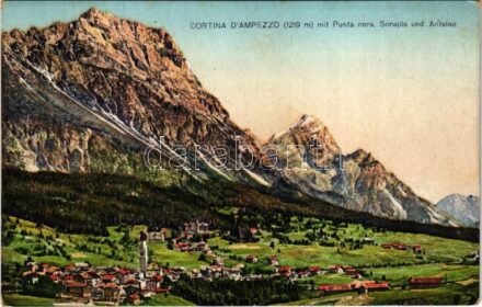 Cortina d'Ampezzo (Südtirol), mit Punta nera, Sorapis und Antelao (EK)