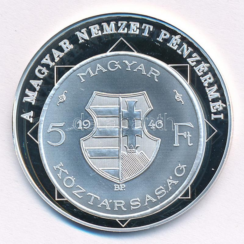 DN 'A magyar nemzet pénzérméi - A forint rendszer bevezetése 1946-1948' Ag emlékérem, tanúsítvánnyal (10,37g/0.999/35mm) T:PP patina - Image 2