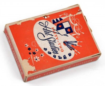 Fifty-Two Art Studies, amerikai franciakártya pakli művészi aktokkal, komplett, eredeti dobozában, a lapok jó állapotban / Artistic nude playing cards
