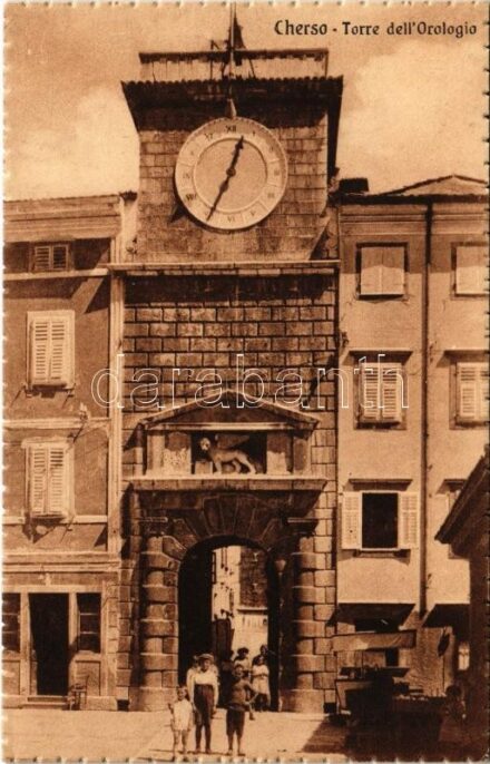 1927 Cres, Cherso; Torre dell'Orologio / clock tower