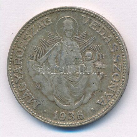 1938. 2P Ag 'Madonna' T:2,2- patina Adamo P7