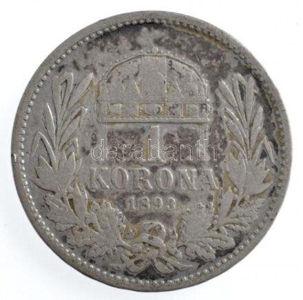 1893KB 1K Ag 'Ferenc József' T:3 Adamo K5