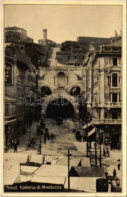 Trieste, Trieszt, Trst; Galleria di Montuzza / square, market. Raphael Tuck & Sons Gravürotinto-Serie 'Triest' (EK)