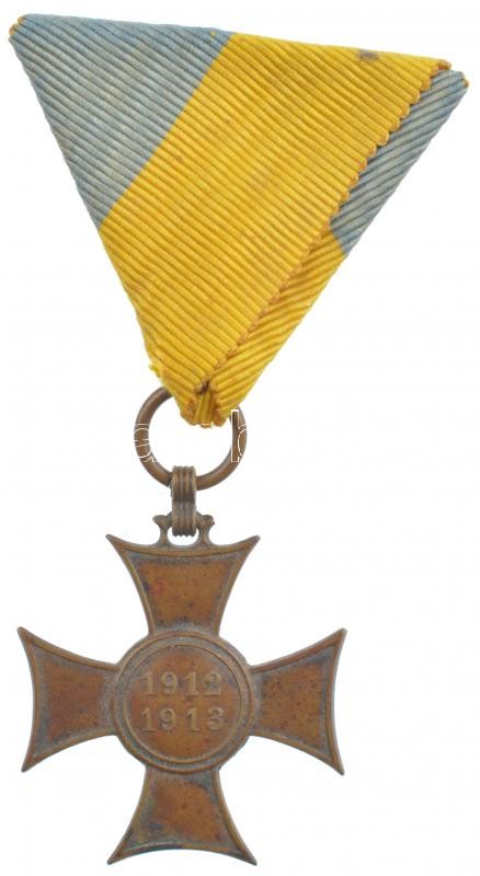 1913. 'Mozgósítási Kereszt / 1912-1913-as Emlékkereszt' Br kitüntetés nem saját mellszalagon T:2 Hungary 1913. 'Commemorative Cross, 1912-1913' Br decoration with not own ribbon C:XF NMK 275.