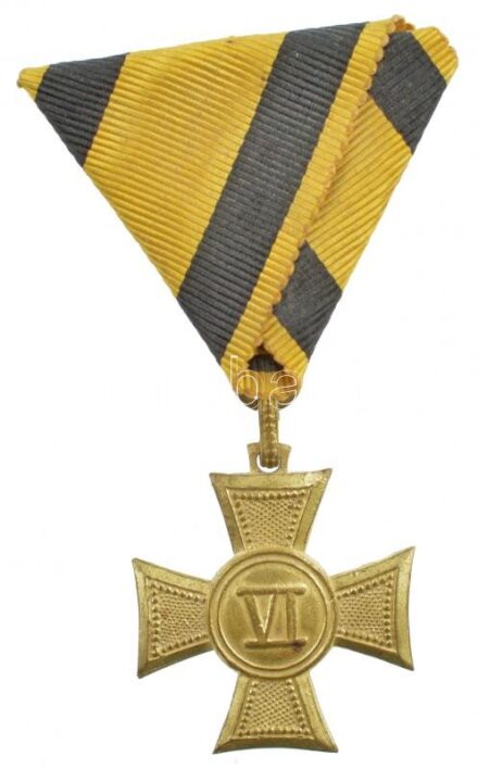 1911-1918. 'Katonai Legénységi Szolgálati Jel III. osztálya' Br kitüntetés mellszalagon T:2 Hungary 1911-1918. 'Military Service Medal 3nd class' Br decoration with ribbon C:XF NMK 155.