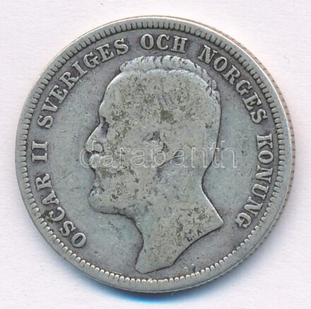 Svédország 1903EB 1K Ag 'II. Oszkár' T:3 Sweden 1903EB 1 Krona Ag 'Oscar II' C:F Krause KM#760