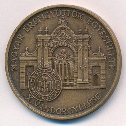 Képíró Zoltán (1944-1981) 1980. 'MÉE X. Vándorgyűlése - Keszthely / Goldmark Károly' Br emlékérem (42,5mm) T:1,1- Adamo KE19