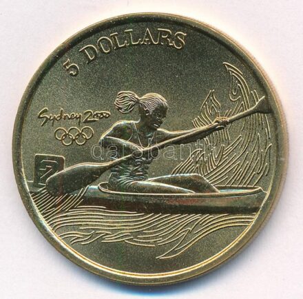 Ausztrália 2000. 5D Al-bronz 'Sydneyi Olimpia 2000 - Kajak/Kenu' T:BU Australia 2000. 5 Dollars Al-Bronze 'Sydney 2000 Olympics - Canoe/Kayak' C:BU Krause KM#377