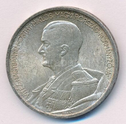 1939. 5P Ag 'Horthy balra' T:1- kis patina és felületi karc Adamo P8.2