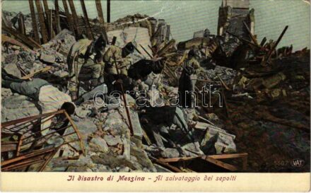 1908 Messina, il disastro, al salvataggio dei sepolti / after the earthquake, rescue of the buried (fa)