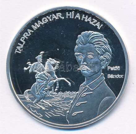DN 'Nemzetünk nagyjai - Petőfi Sándor' Ag emlékérem tanúsítvánnyal (10,37g/0.999/35mm) T:PP