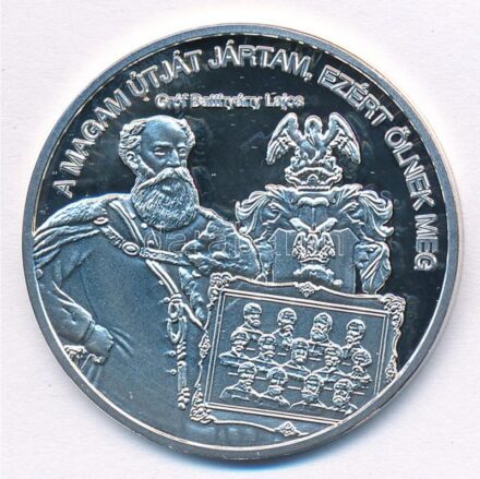 DN 'Nemzetünk nagyjai - Gróf Batthyány Lajos' Ag emlékérem tanúsítvánnyal (10,37g/0.999/35mm) T:PP