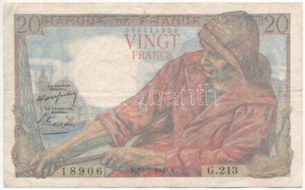 Franciaország 1949. 20Fr T:III France 1949. 20 Francs C:F Krause 100
