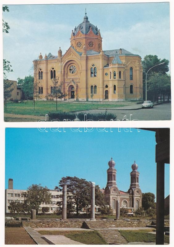 ZSINAGÓGÁK - 10 db modern magyar képeslap / SYNAGOGUES - 10 modern Hungarian postcards - Image 2