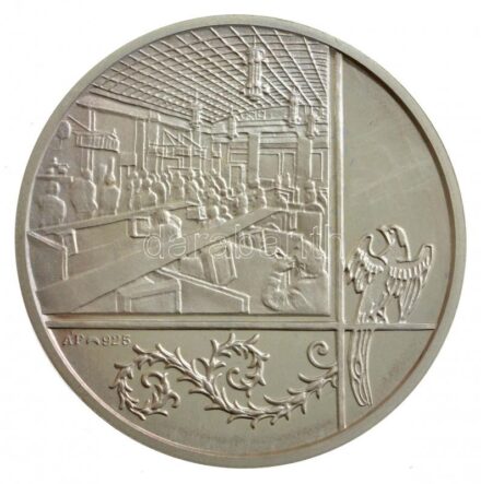 1995. 'Budapesti Értéktőzsde megalakulásának 5. évfordulója' Ag emlékérem (31,21g/0.925/42,5mm) T:PP fo.
