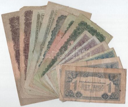 1944. 1P-100P 'A Vöröshadsereg Parancsnoksága' (13db, 7xklf) T:III,III-