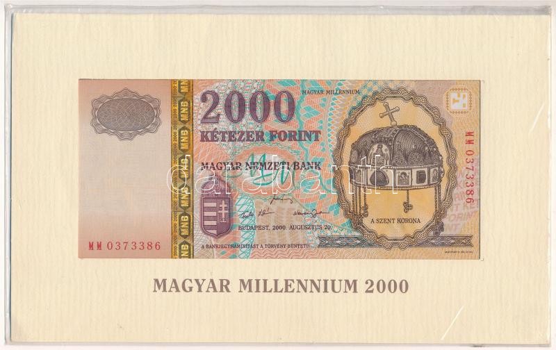 2000. 2000Ft 'Millenium' eredeti, bontatlan díszcsomagolásban 'MM 0373386' T:I Adamo F56A