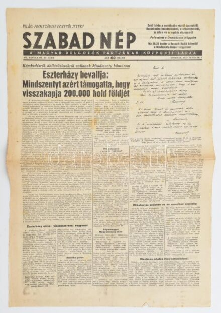1949 A Szabad Nép VII. évfolyamának 30. száma