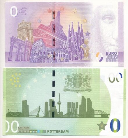 Európa 2018-2021. 2xklf 0E szuvenír bankjegy T:I Europe 2018-2021. 2xdiff 0 Euro souvenir banknote C:UNC