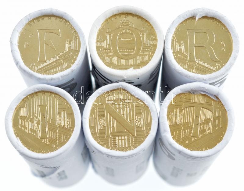 2021. 5Ft '75 éves a Forint' (6x50db Magyar Posta rolniban, mindegyik rolni más betűvel) T:1,1-