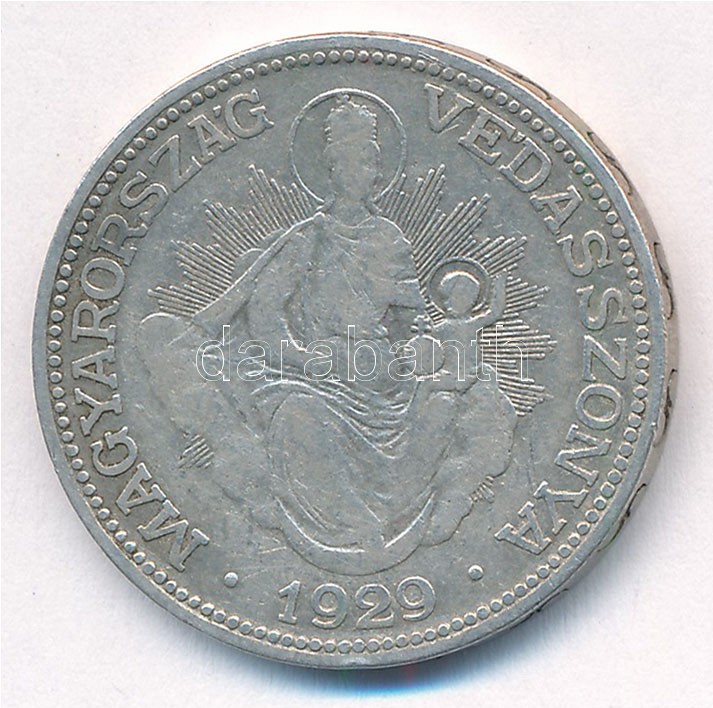 1929. 2P Ag 'Madonna' T:3 patina Adamo P7
