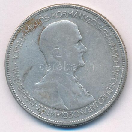 1930. 5P Ag 'Horthy jobbra' T:3 Adamo P8