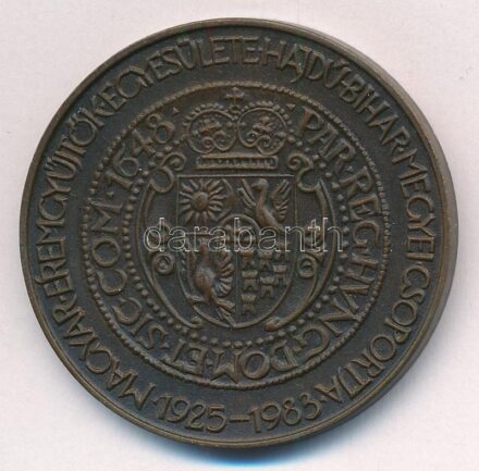 Tóth Sándor (1933-) 1983. 'MÉE Hajdú-Bihar Megyei szervezete / II. Rákóczi György' bronz emlékérem (42,5mm) T:1-