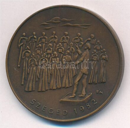 Borsos Miklós (1906-1990) 1982. 'MÉE Szeged - Kodály Zoltán 1882-1967' bronz emlékérem (42,5mm) T:1- Adamo SG6