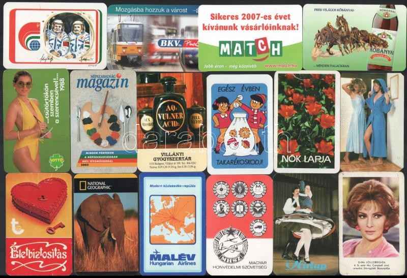 30 db vegyes kártyanaptár