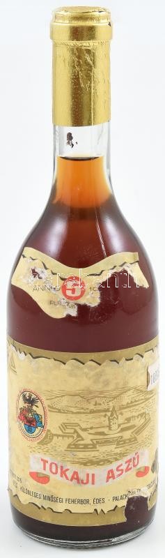 1981 5 puttonyos Tokaji Aszú, sérült címke, 0,5 l