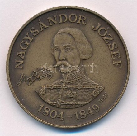 Bognár György (1944-) 1987. 'MÉE Gyöngyösi Csoport - Aradi Vértanúk / Nagysándor József' bronz emlékérem (42,5mm) T:1- Adamo GS5