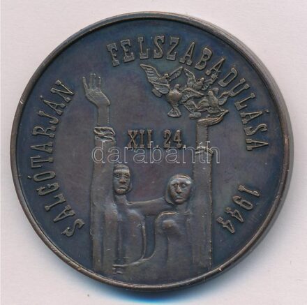 Bognár György (1944-) 1984. 'MÉE Nógrád megyei szervezete / Salgótarján felszabadulásának 40. évfordulója' Br emlékérem (42,5mm) T:1- Adamo ST4