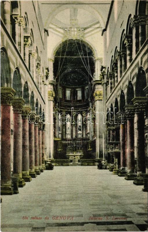 Genova, Genoa; Interno S. Lorenzo / church, interior