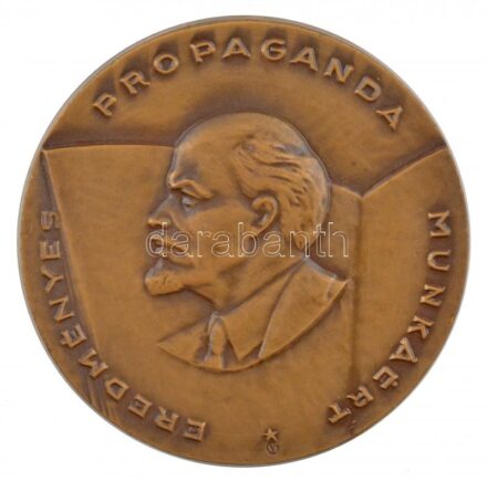 DN 'Eredményes Propaganda Munkáért' Br plakett (70mm) T:1-