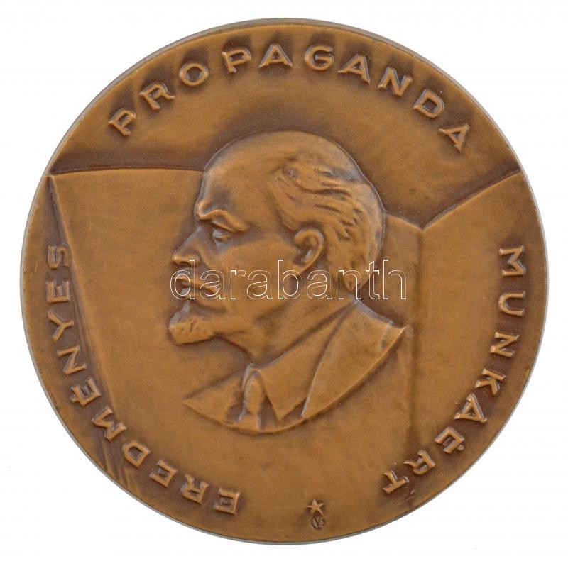 DN 'Eredményes Propaganda Munkáért' Br plakett (70mm) T:1-