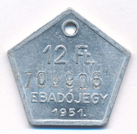 1951. 12Ft 'Ebadójegy' Al bárca T:2