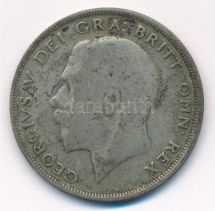 Nagy-Britannia 1920. 1/2C Ag 'V. György' T:3 patina Great Britain 1920. 1/2 Crown Ag 'George V' C:F patina Krause KM# 818.1a