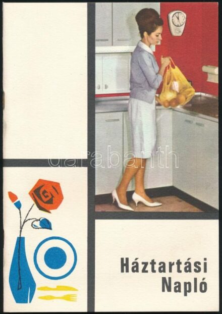 cca 1960-1970 Háztartási napló, Országos Takarékpénztár kitöltetlen prospektus, mappában