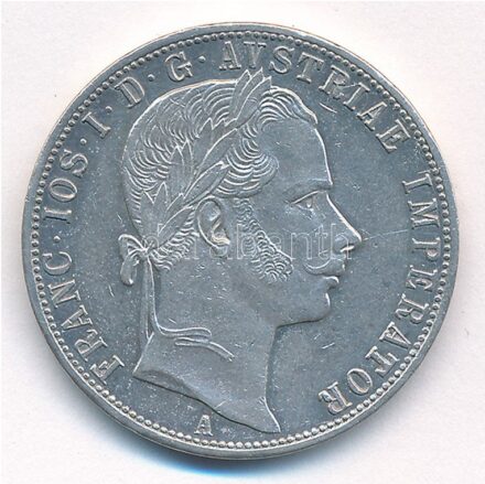Ausztria 1860A 1Fl Ag 'Ferenc József' T:1- Austria 1860A 1 Florin Ag 'Franz Joseph' C:AU Krause KM#2219