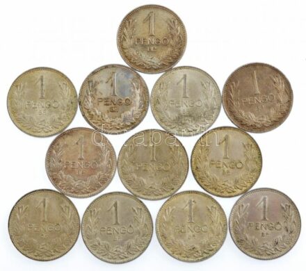 1939. 1P Ag (12x) T:2 patina Adamo P6