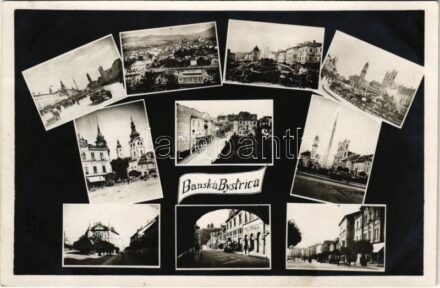 Besztercebánya, Banská Bystrica; mozaiklap / multi-view postcard